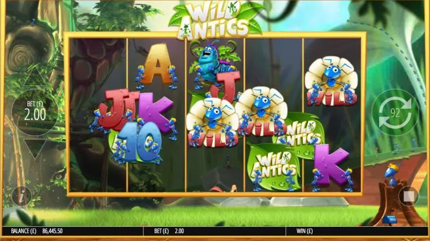 Wild Antics slot screenshot 2