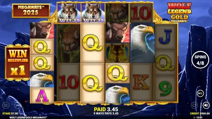 Wolf Legend Gold Megaways slot screenshot 4