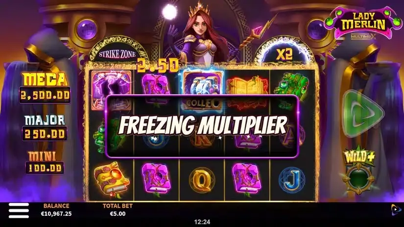 Lady Merlin MultiMax slot screenshot 