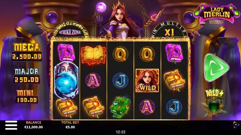 Lady Merlin MultiMax slot screenshot 