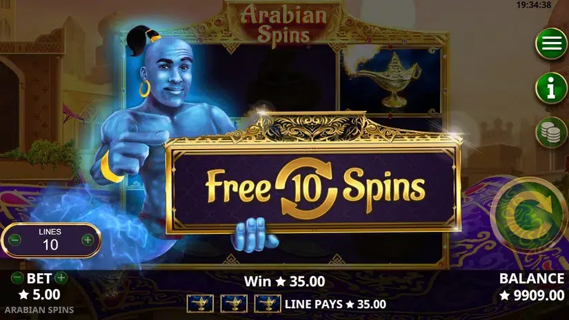 Arabian Spins slot screenshot 4