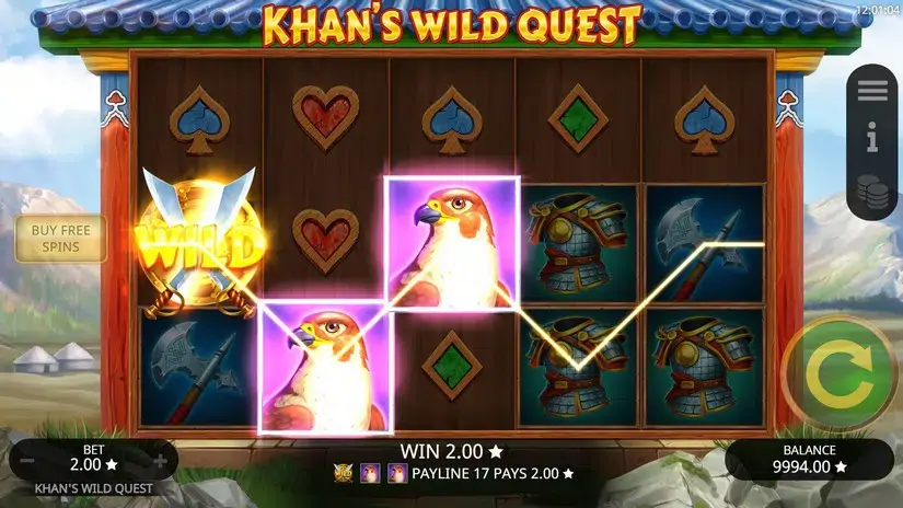 Khan’s Wild Quest slot screenshot 2