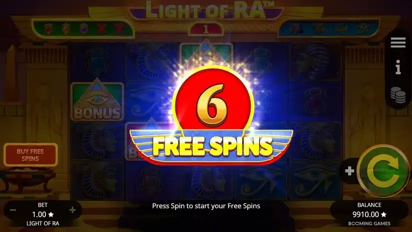 Light of Ra slot screenshot 3