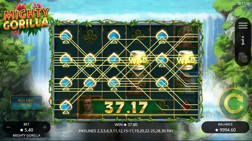 Mighty Gorilla slot screenshot 2