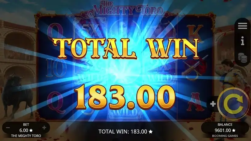 The Mighty Toro slot screenshot 6