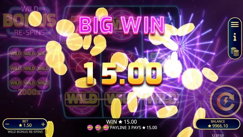 Wild Bonus Re-Spins slot screenshot 3