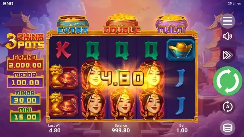 3 China Pots slot screenshot 2