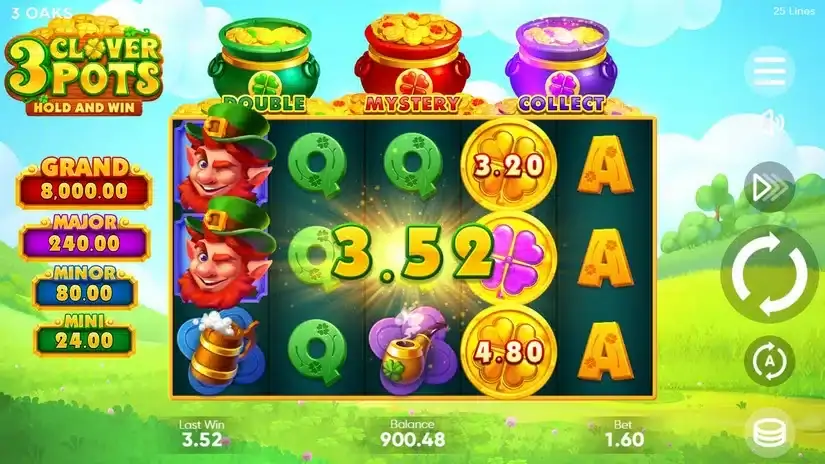 3 Clover Pots slot screenshot 