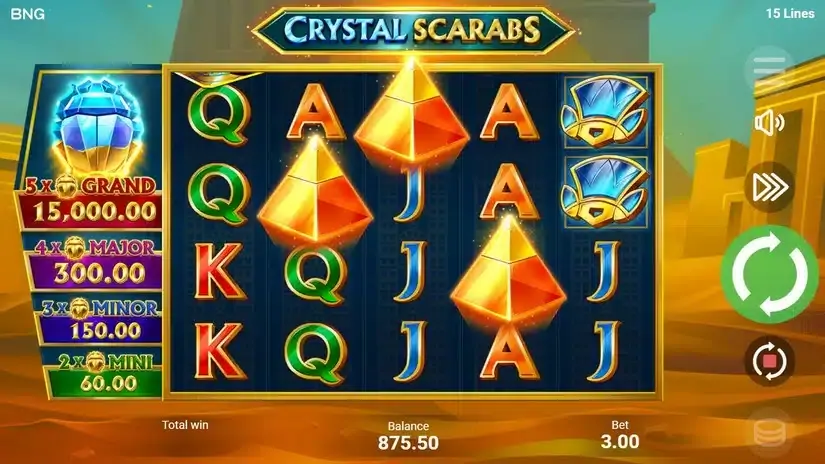 Crystal Scarabs slot screenshot 4
