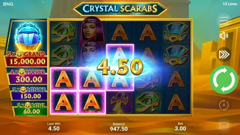 Crystal Scarabs slot screenshot 3