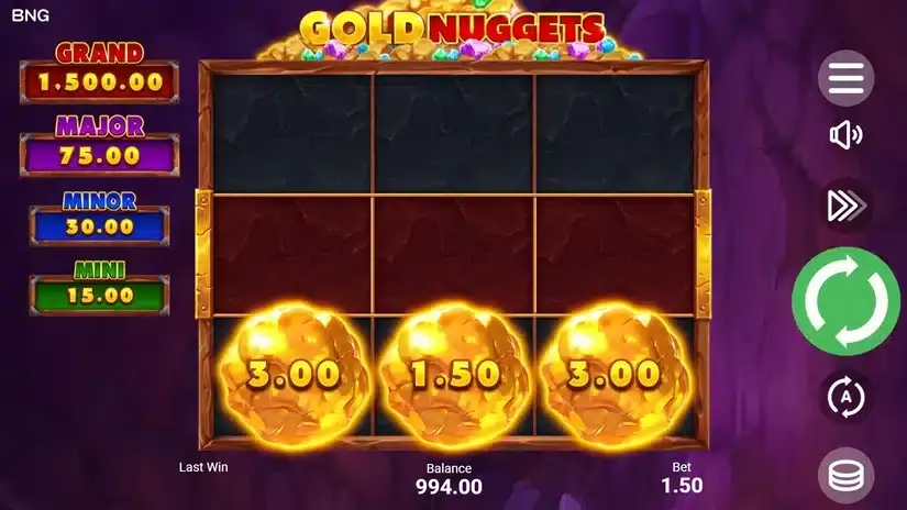 Gold Nuggets slot screenshot 2