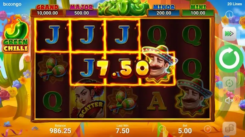 Green Chilli slot screenshot 2