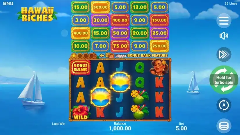 Hawaii Riches slot screenshot 