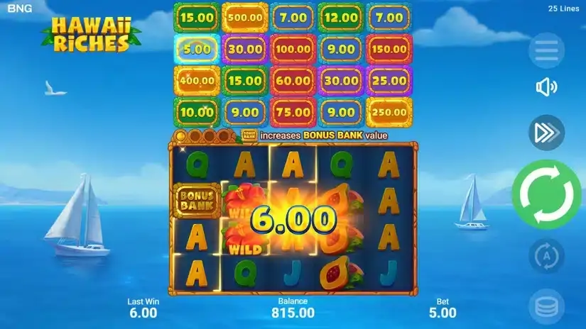Hawaii Riches slot screenshot 3