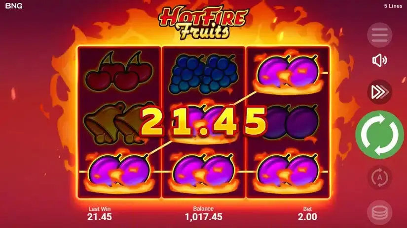 Hot Fire Fruits slot screenshot 3
