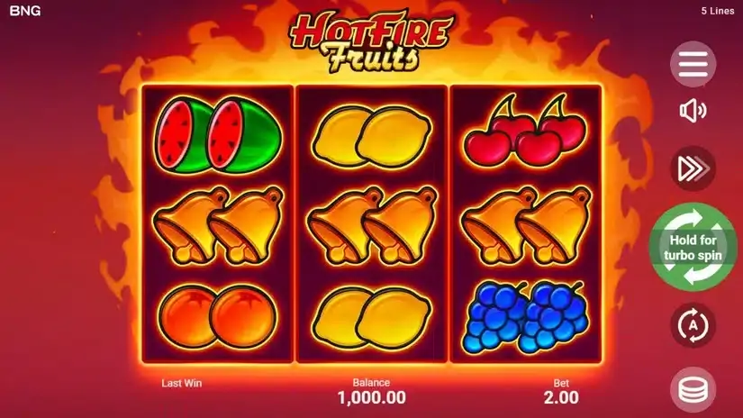 Hot Fire Fruits slot screenshot 1