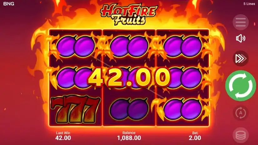 Hot Fire Fruits slot screenshot 4