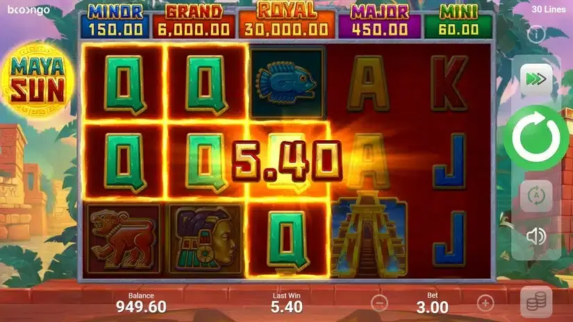 Maya Sun slot screenshot 2