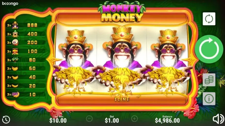 Monkey Money slot screenshot 2