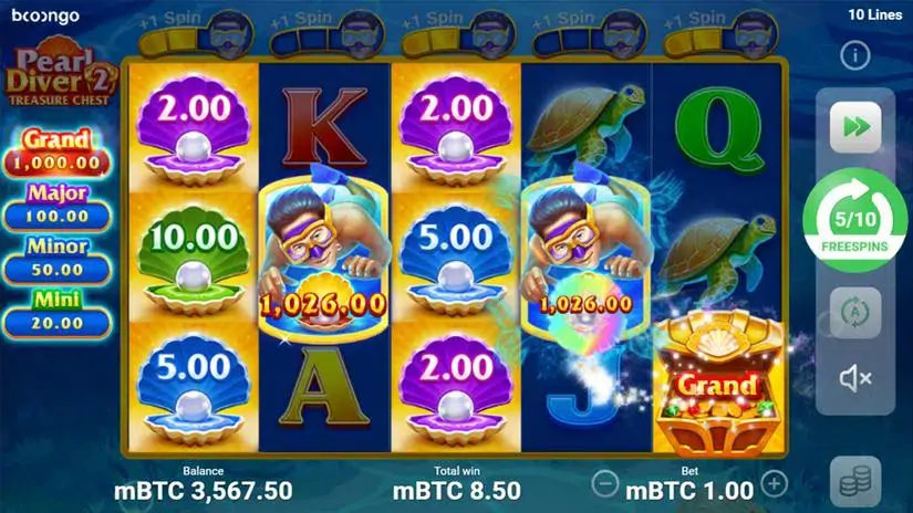 Pearl Diver 2: Treasure Chest slot screenshot 3