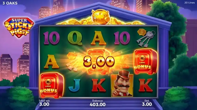 Super Sticky Piggy slot screenshot 2