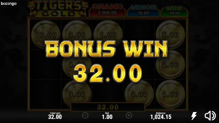 Tigers Gold slot screenshot 