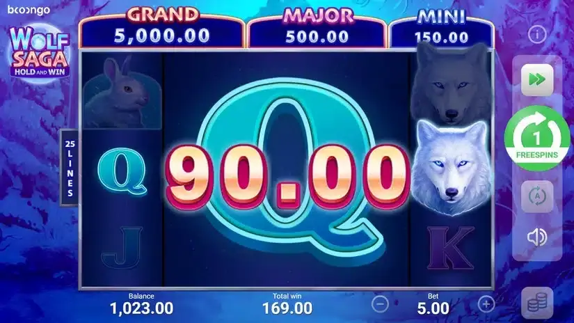 Wolf Saga slot screenshot 