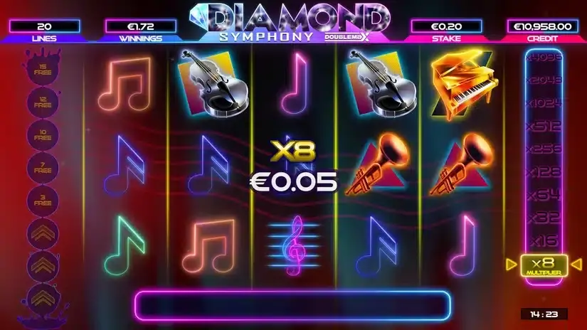 Diamond Symphony DoubleMax slot screenshot 