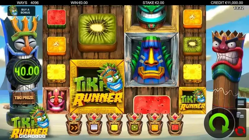 Tiki Runner GigaBlox slot screenshot 