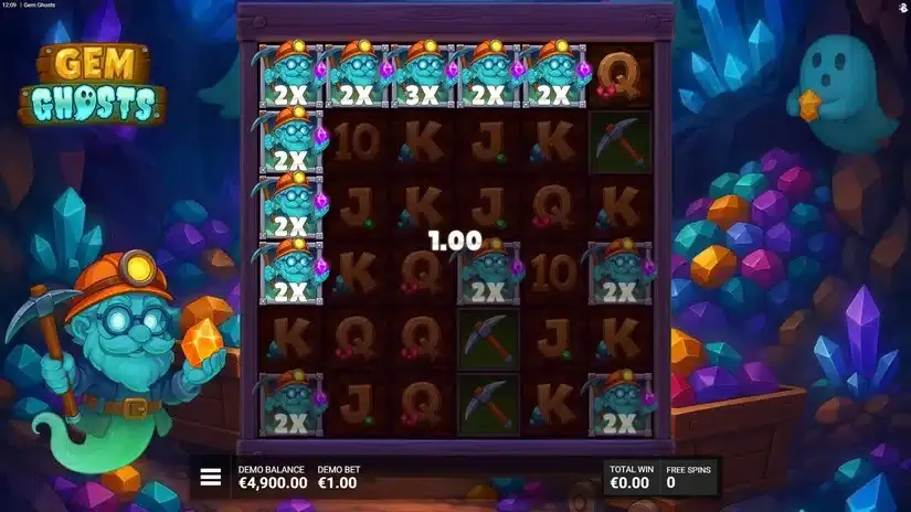 Gem Ghosts slot screenshot 
