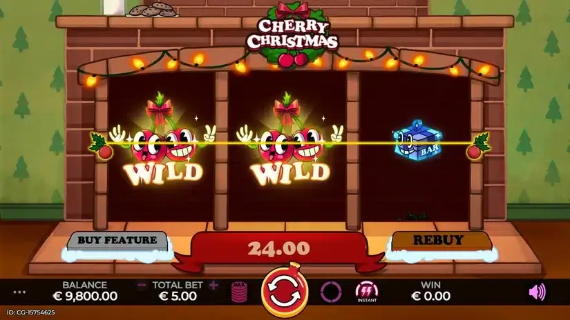 Cherry Christmas slot screenshot 2