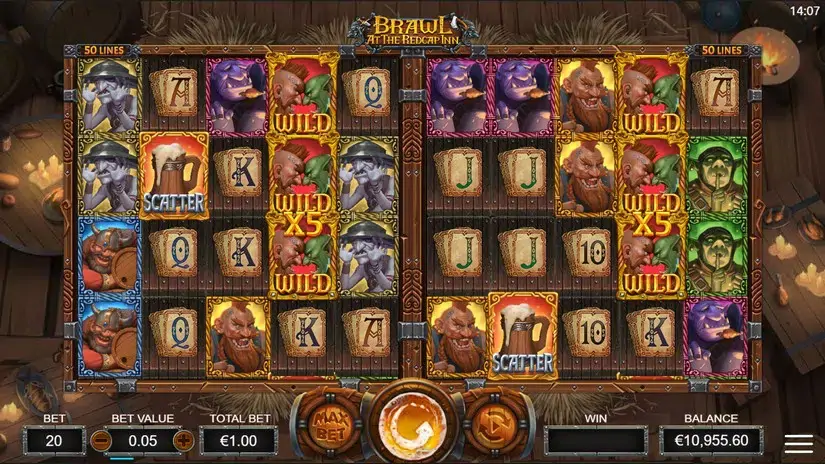 Brawl At The Red Cap Inn slot screenshot 