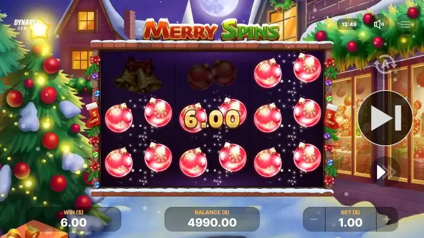 Merry Spins slot screenshot 2