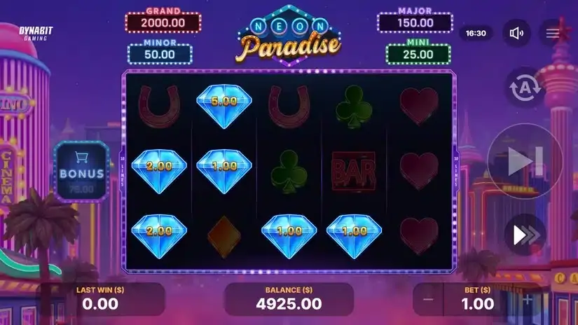Neon Paradise: Hold and Win slot screenshot 2