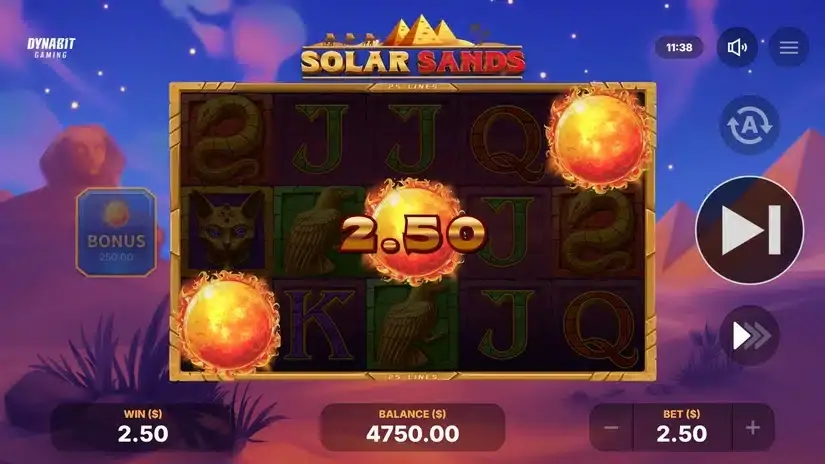 Solar Sands slot screenshot 2