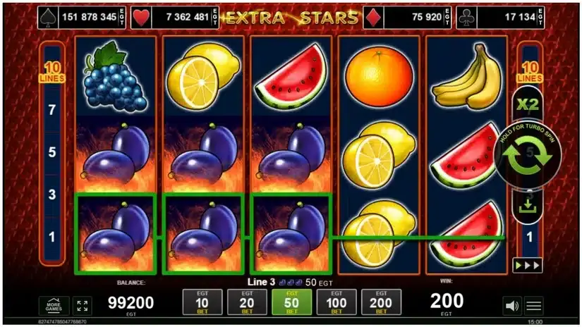 Extra Stars slot screenshot 2