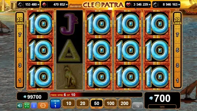 Grace of Cleopatra slot screenshot 6