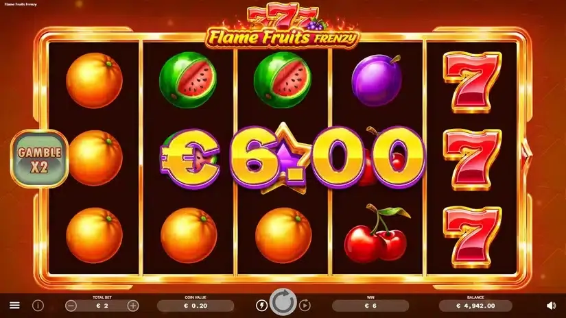Flame Fruits Frenzy slot screenshot 