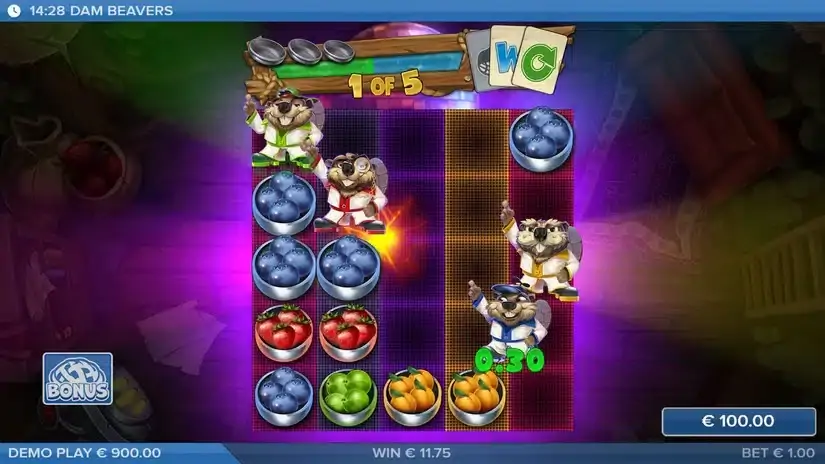 Dam Beavers slot screenshot 