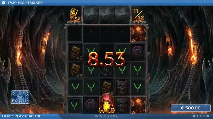 Nightmaker slot screenshot 