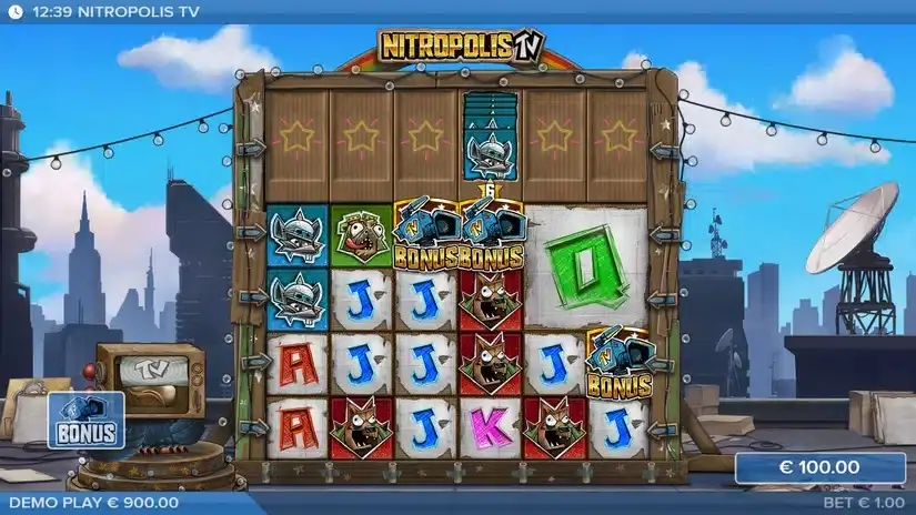 Nitropolis TV slot screenshot 