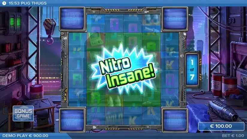 Pug Thugs of Nitropolis slot screenshot 4