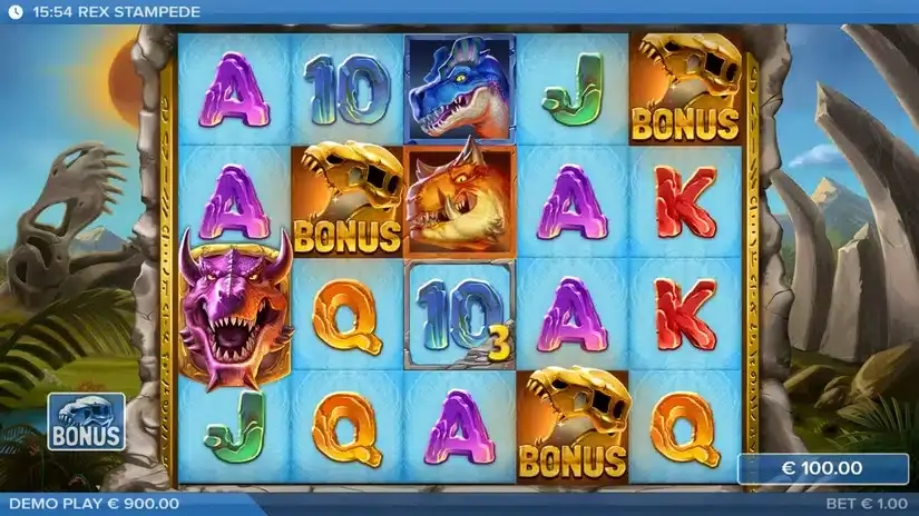 Rex Stampede slot screenshot 2