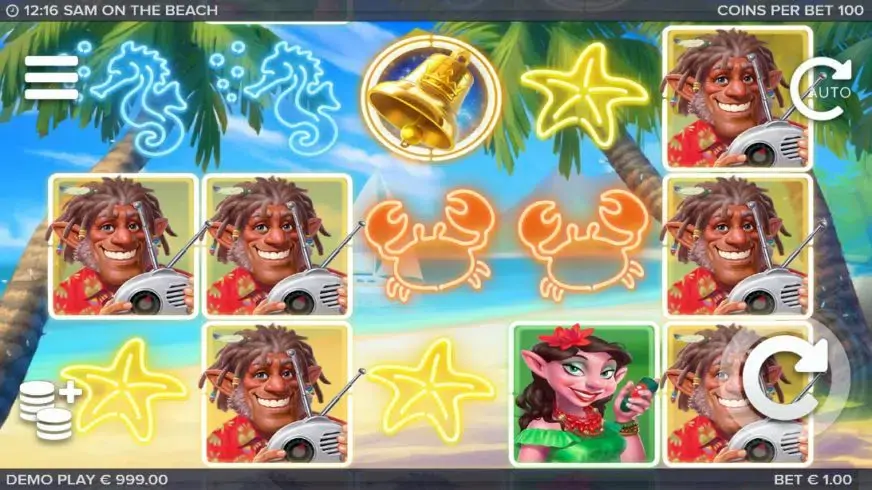 Sam on the Beach slot screenshot 