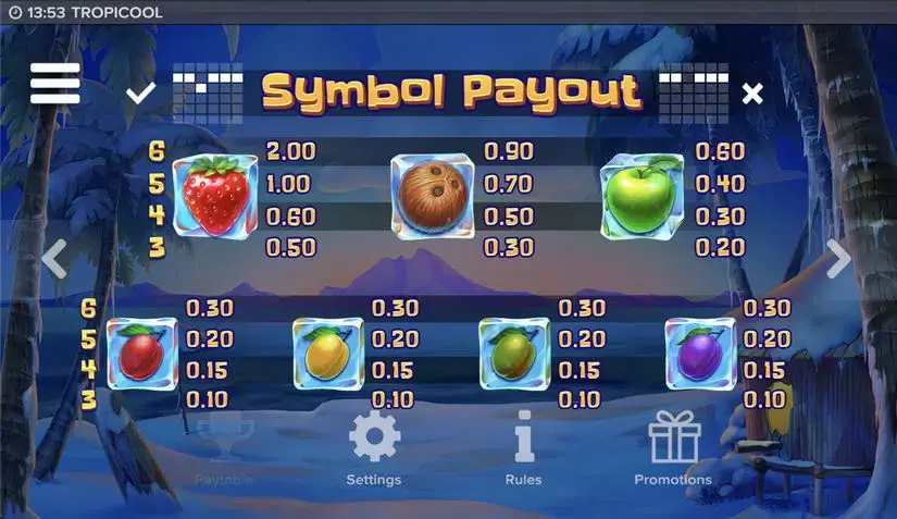Tropicool slot screenshot 10