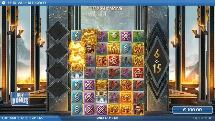 Valhall Gold slot screenshot 6