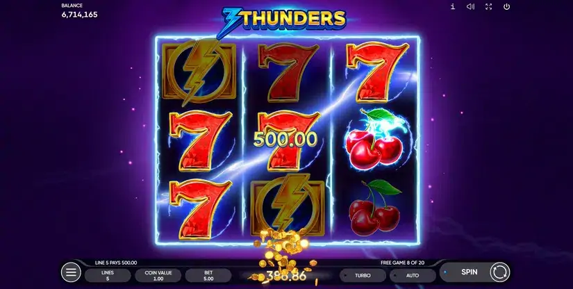 3 Thunders slot screenshot 5