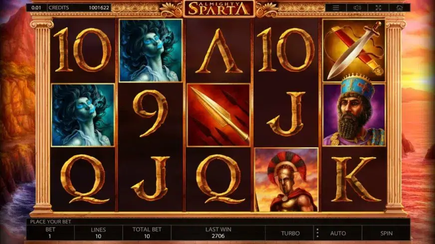 Almighty Sparta slot screenshot 