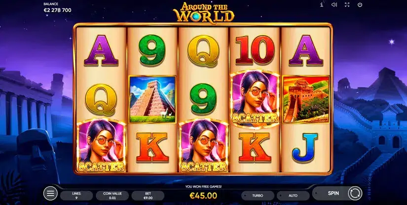 Around the World slot screenshot 1