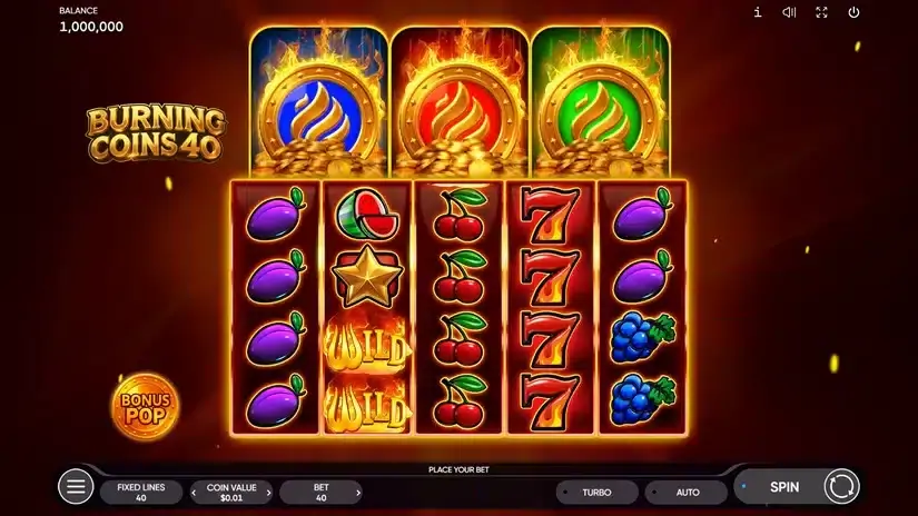 Burning Coin 40 slot screenshot 2